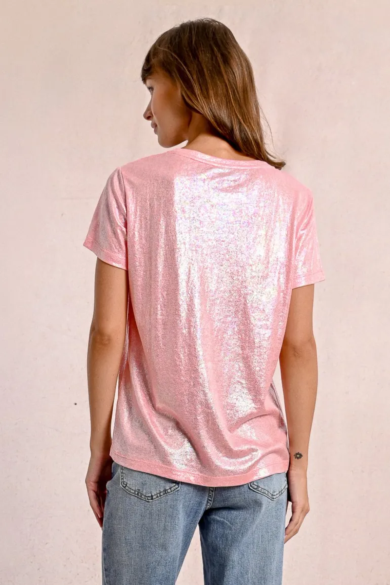 T-shirt droit, irisé
