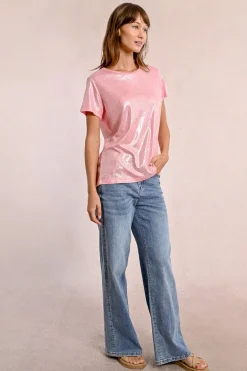 T-shirt droit, irisé