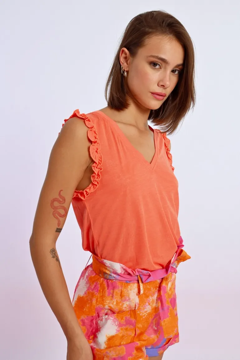 T-shirt emmanchures fantaisies