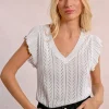 T-shirt en maille ajourée