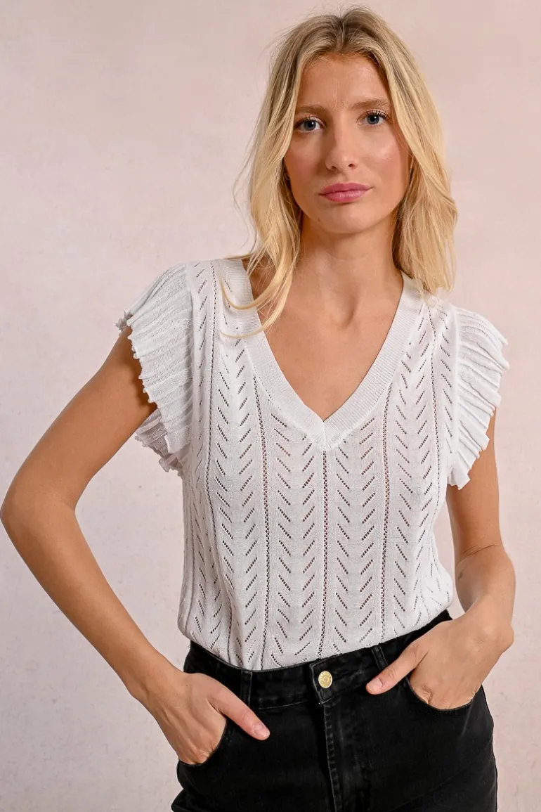 T-shirt en maille ajourée