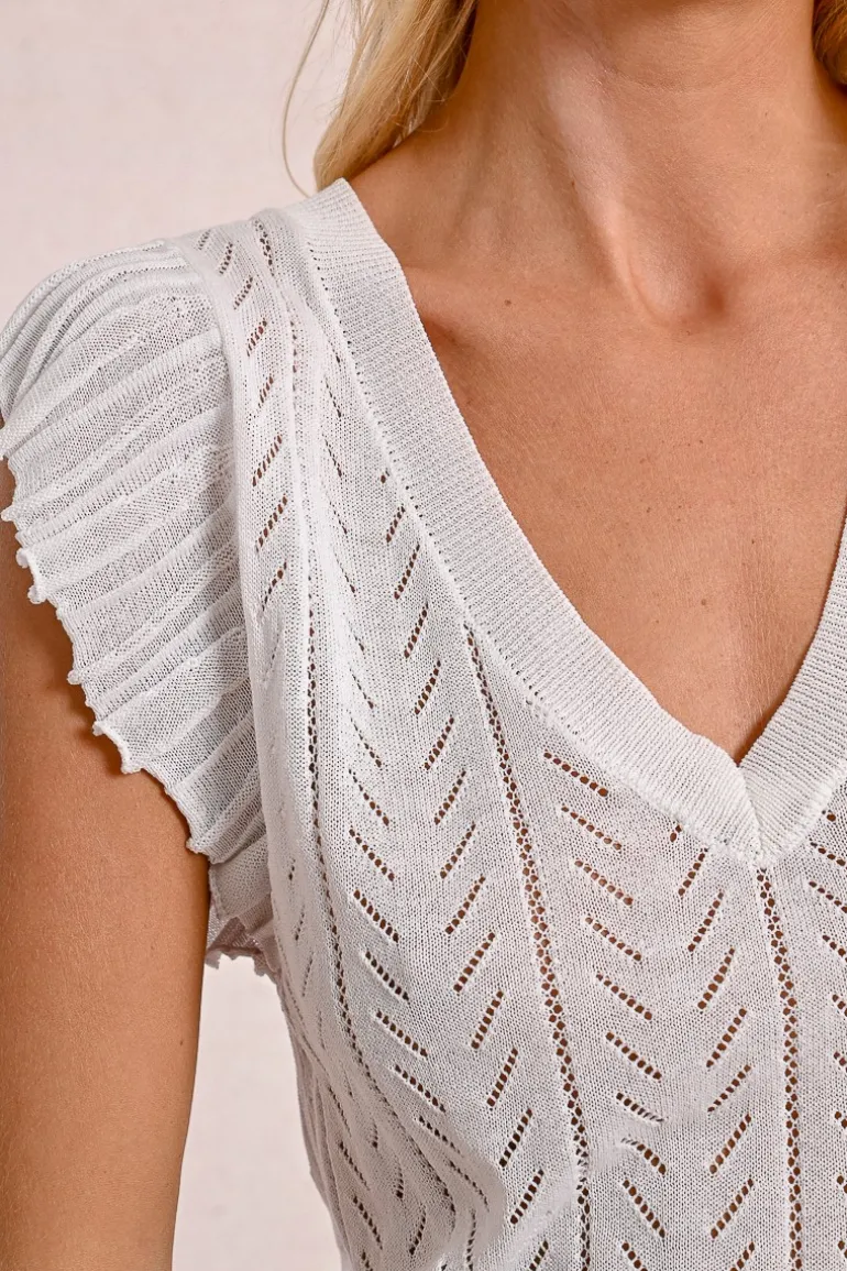 T-shirt en maille ajourée
