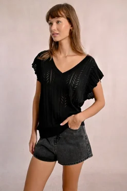 T-shirt en maille ajourée