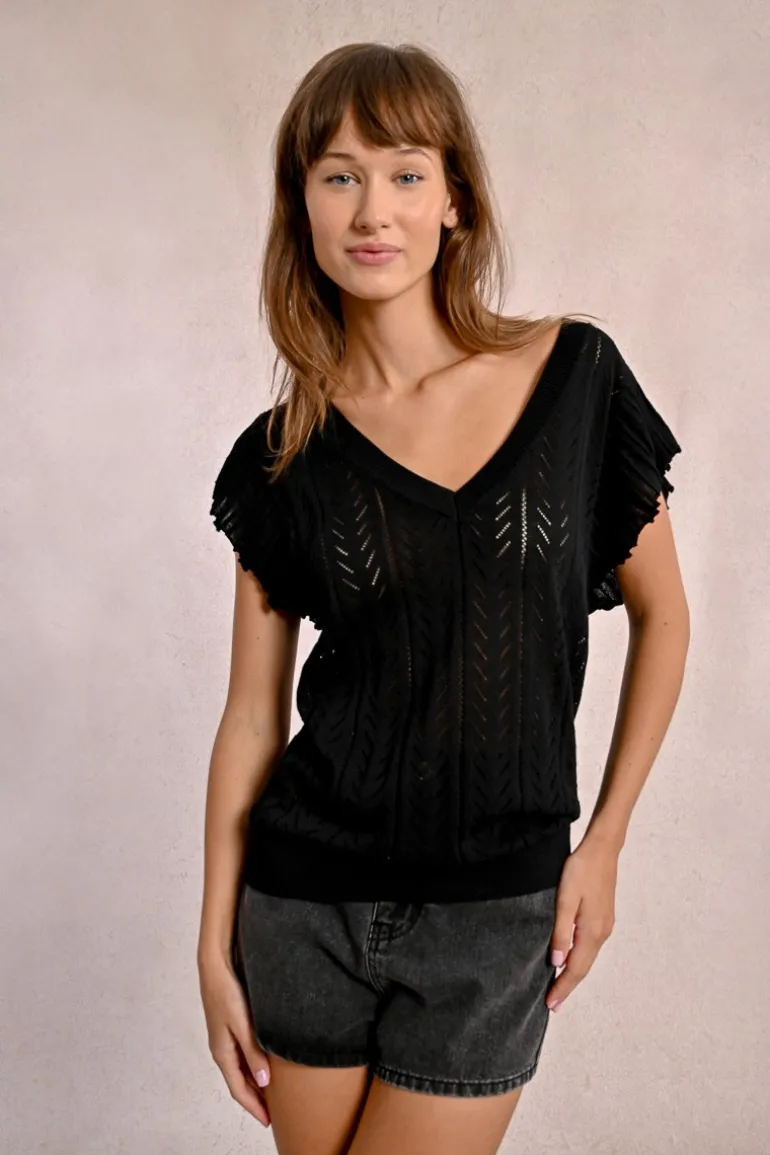 T-shirt en maille ajourée