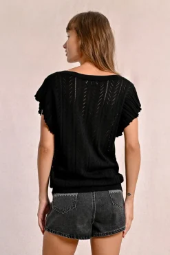 T-shirt en maille ajourée