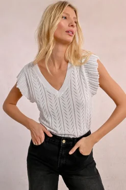 T-shirt en maille ajourée