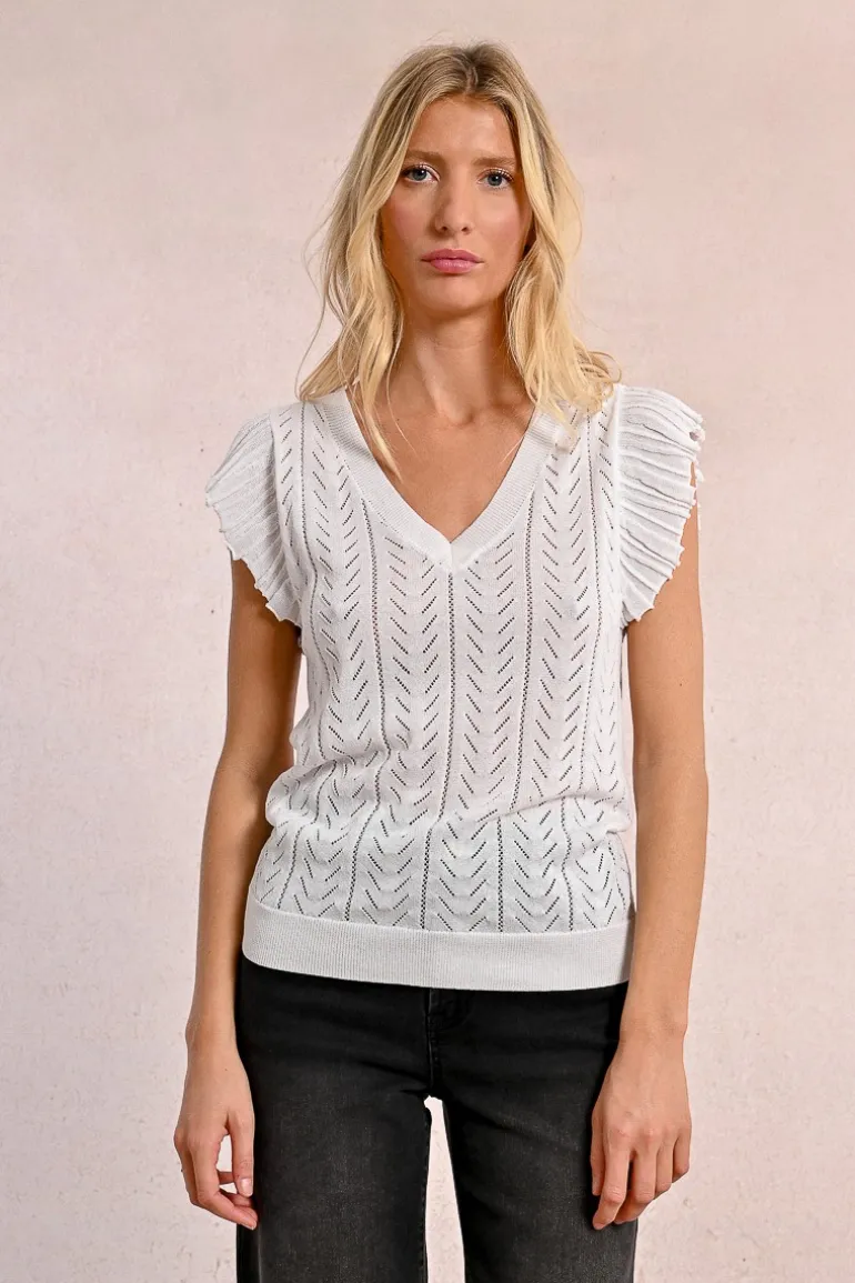 T-shirt en maille ajourée