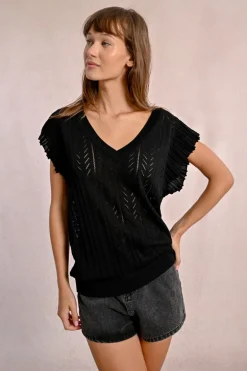T-shirt en maille ajourée