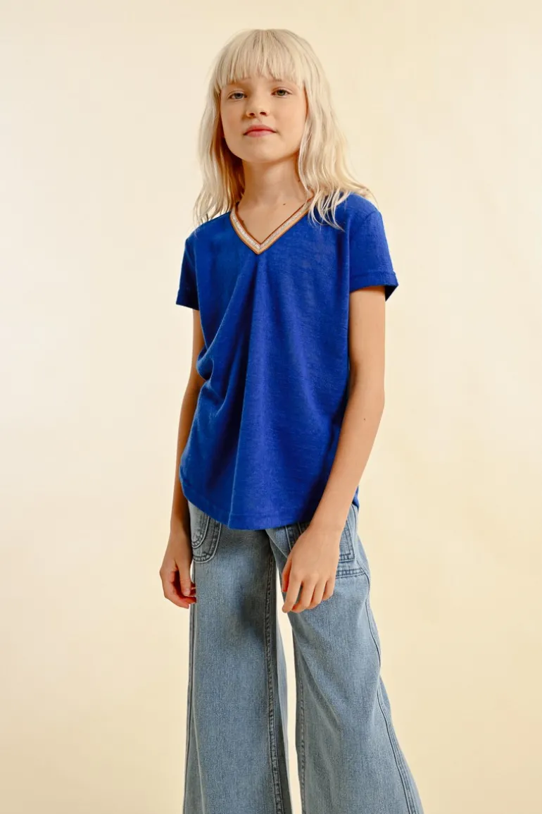 T-shirt, encolure irisée