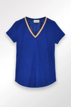 T-shirt, encolure irisée