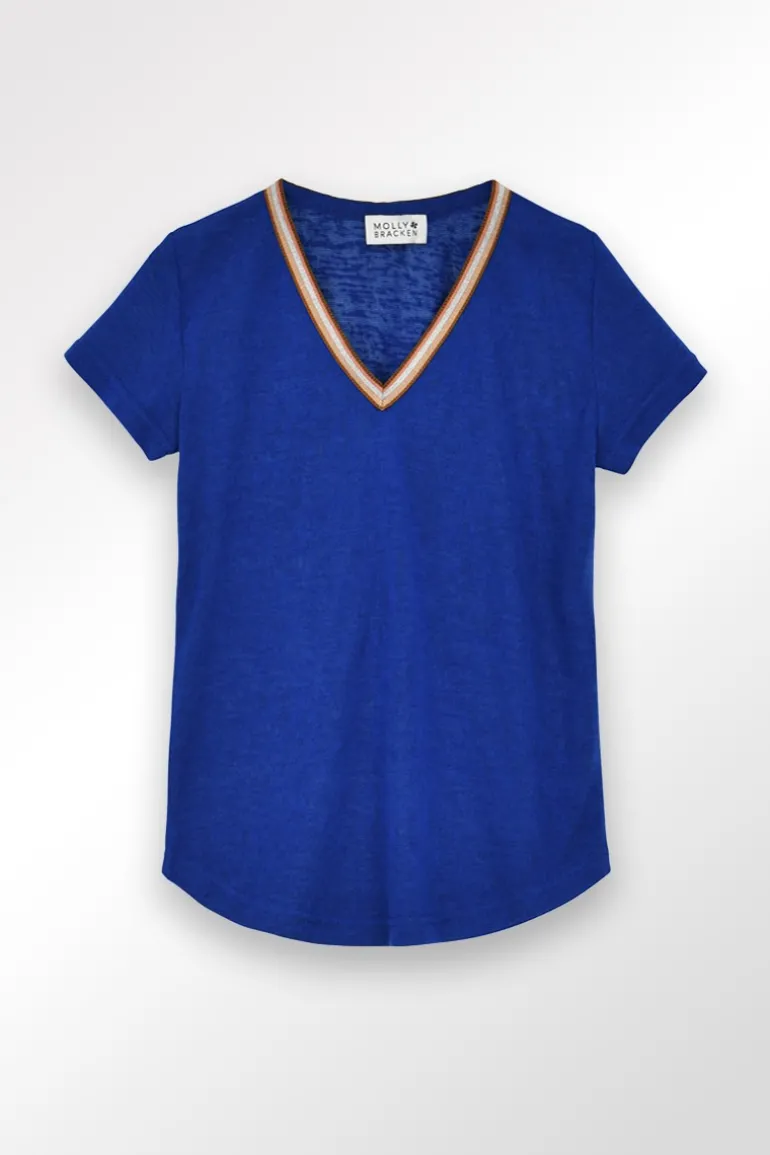 T-shirt, encolure irisée