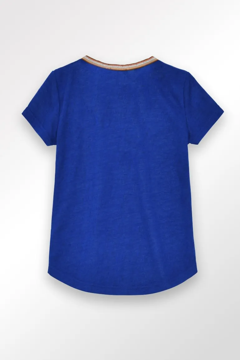 T-shirt, encolure irisée