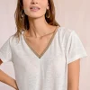 T-shirt fluide à col V
