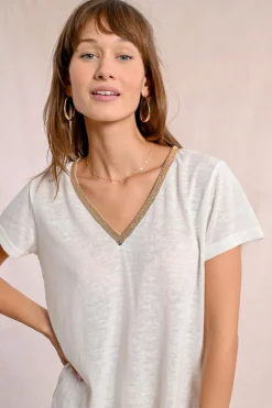 T-shirt fluide à col V