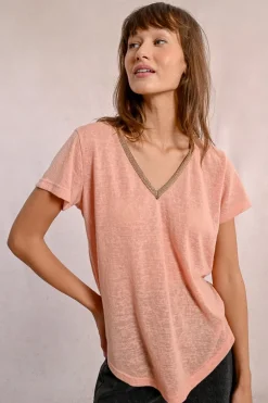 T-shirt fluide à col V