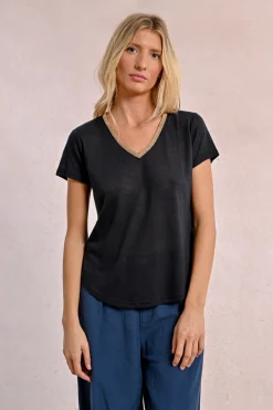 T-shirt fluide à col V