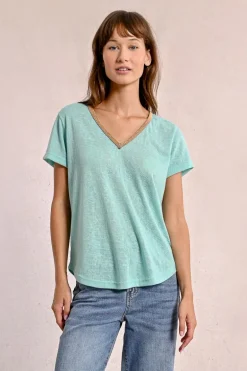 T-shirt fluide à col V
