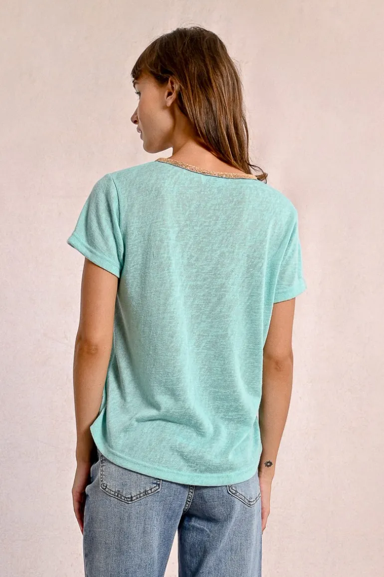 T-shirt fluide à col V