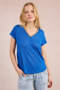 T-shirt fluide à col V