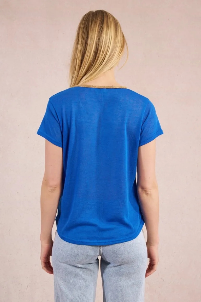 T-shirt fluide à col V