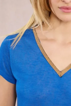 T-shirt fluide à col V