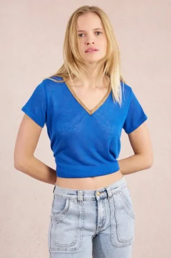 T-shirt fluide à col V