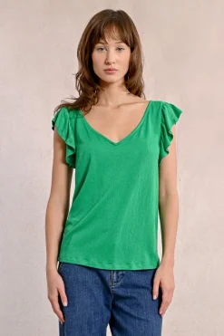 T-shirt fluide à dos croisé