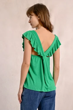 T-shirt fluide à dos croisé