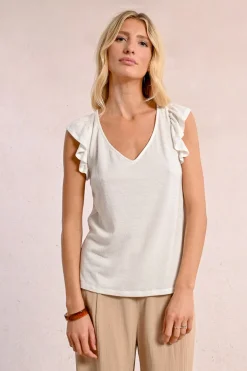 T-shirt fluide à dos croisé