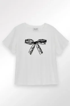 T-shirt graphique à n艙ud