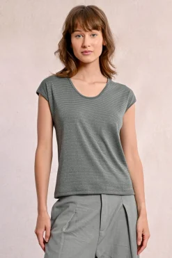 T-shirt irisé sans manches