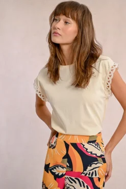 T-shirt, manches ajourées