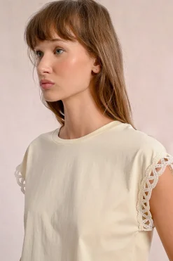 T-shirt, manches ajourées