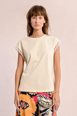 T-shirt, manches ajourées