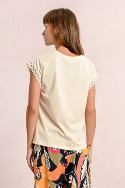 T-shirt, manches ajourées