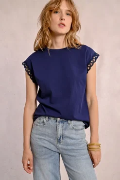 T-shirt, manches ajourées
