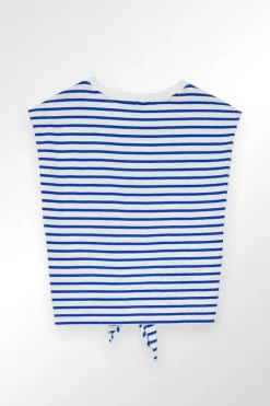 T-shirt marinière nouable à la taille