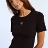 T-shirt ouverture en c艙ur