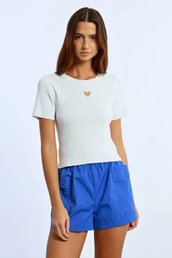 T-shirt ouverture en c艙ur
