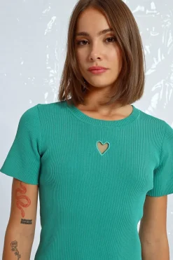 T-shirt ouverture en c艙ur