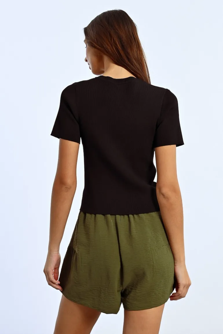 T-shirt ouverture en c艙ur