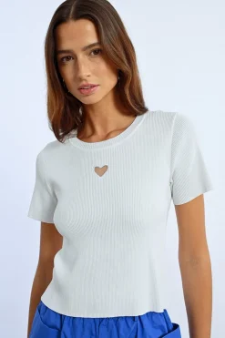 T-shirt ouverture en c艙ur