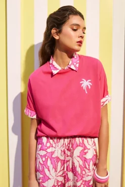 T-shirt oversize motif palmier