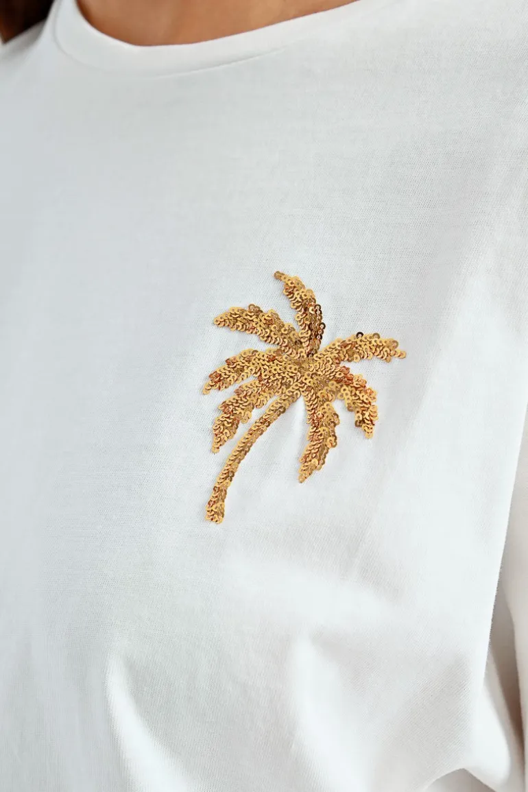 T-shirt oversize motif palmier