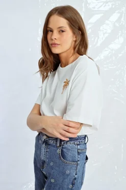 T-shirt oversize motif palmier