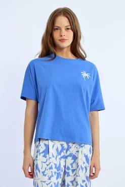 T-shirt oversize motif palmier