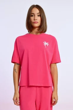 T-shirt oversize motif palmier