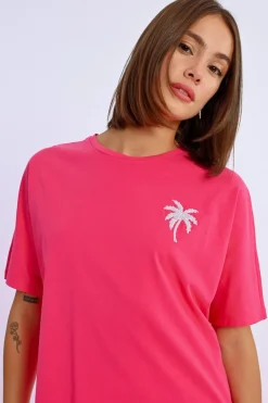 T-shirt oversize motif palmier