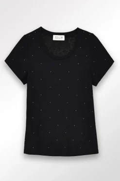 T-shirt parsemé de strass
