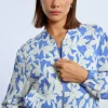 Veste bomber courte imprimée